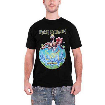 Iron Maiden Unisex T-Shirt: England 2014 Tour (Black) (Back Print)