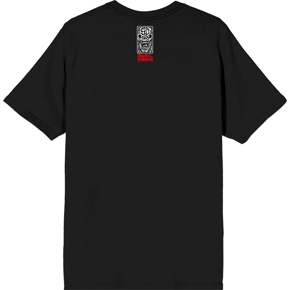 Iron Maiden Unisex T-Shirt: Est. 1975 Eddie Scream Portrait (Black) (Back Print) 