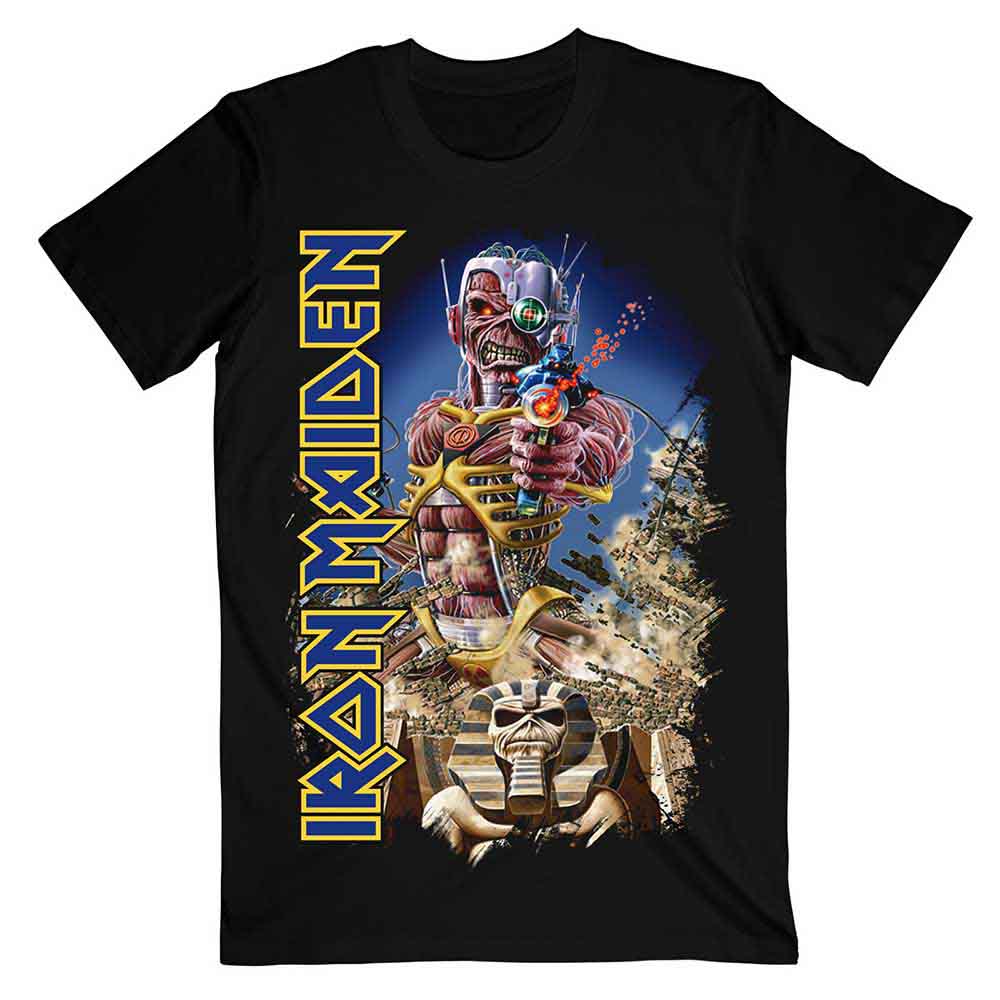 Iron Maiden Unisex T-Shirt: Somewhere Back in Time (Black) 