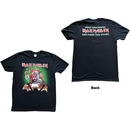 Iron Maiden Unisex T-Shirt: Deaf Sentence (Black) (Back Print)