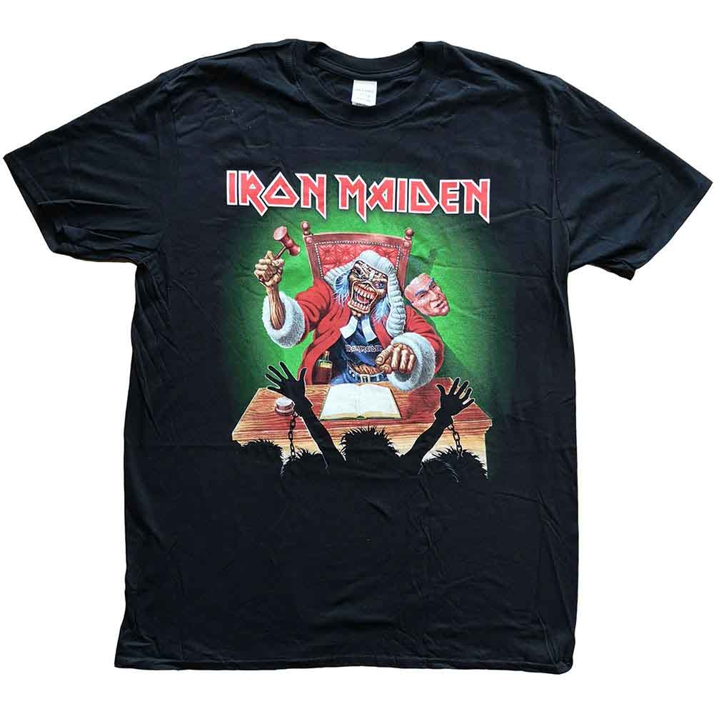 Iron Maiden Unisex T-Shirt: Deaf Sentence (Black) (Back Print)