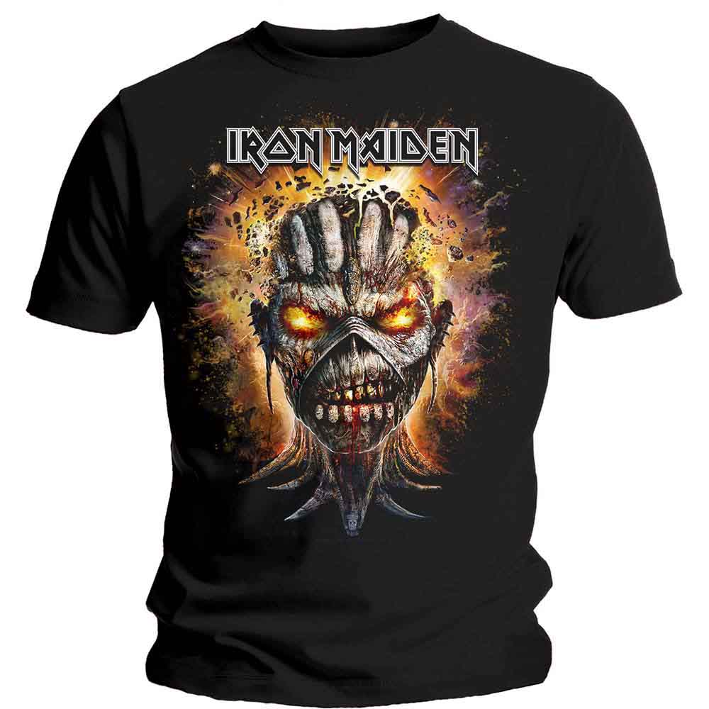 Iron Maiden Unisex T-Shirt: Eddie Exploding Head (Black) 