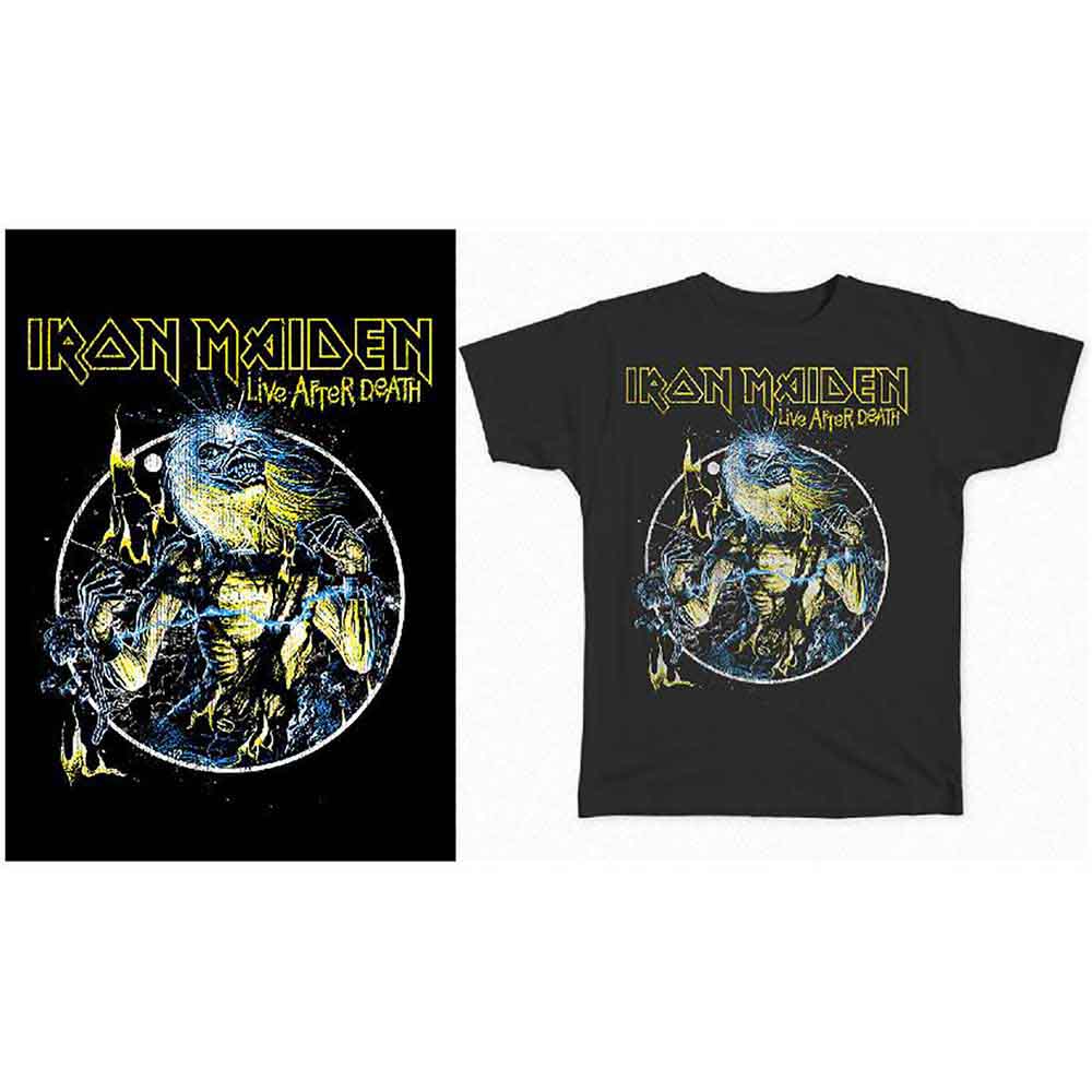 Iron Maiden Unisex T-Shirt: Live After Death (Black) 
