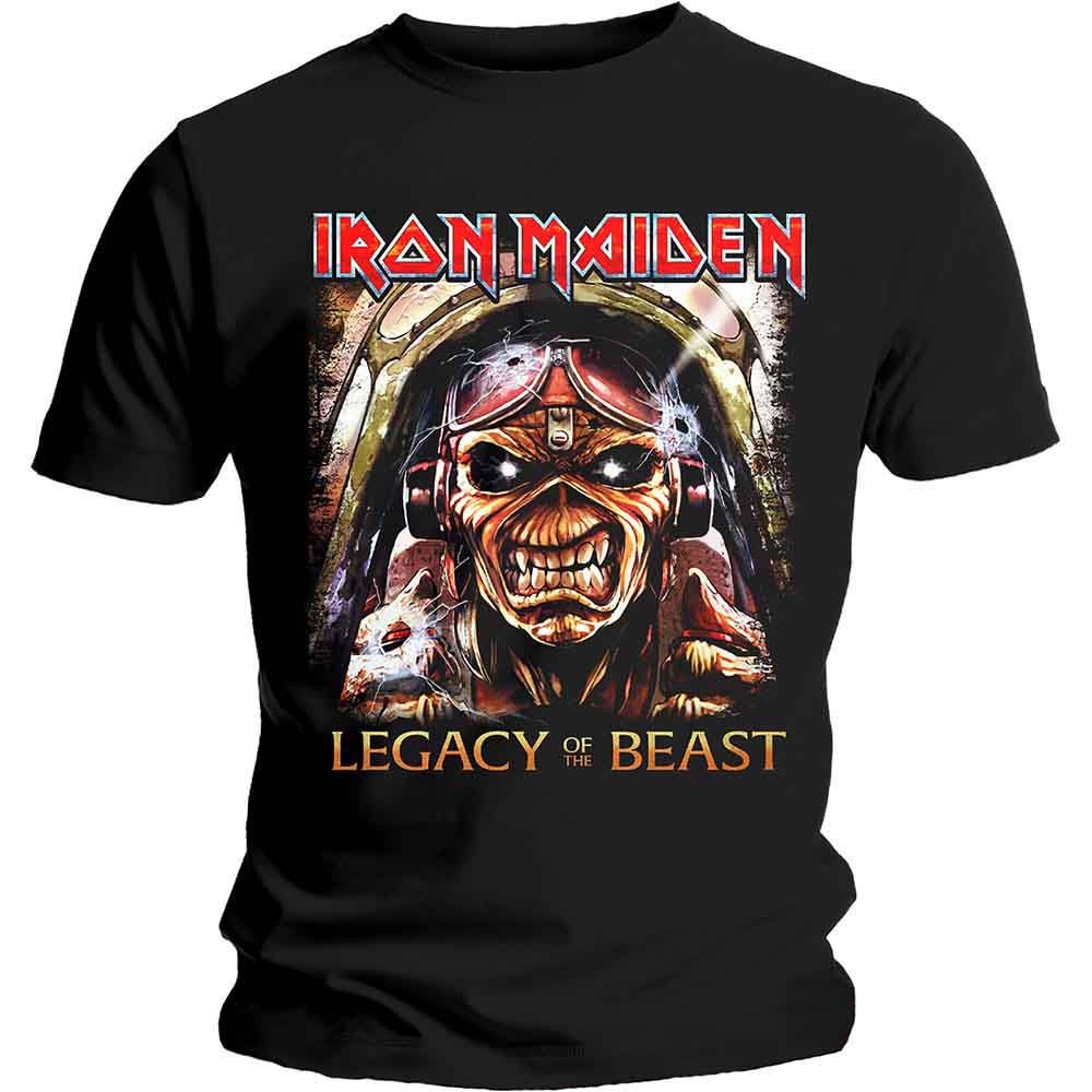 Iron Maiden Unisex T-Shirt: Legacy Aces (Black)