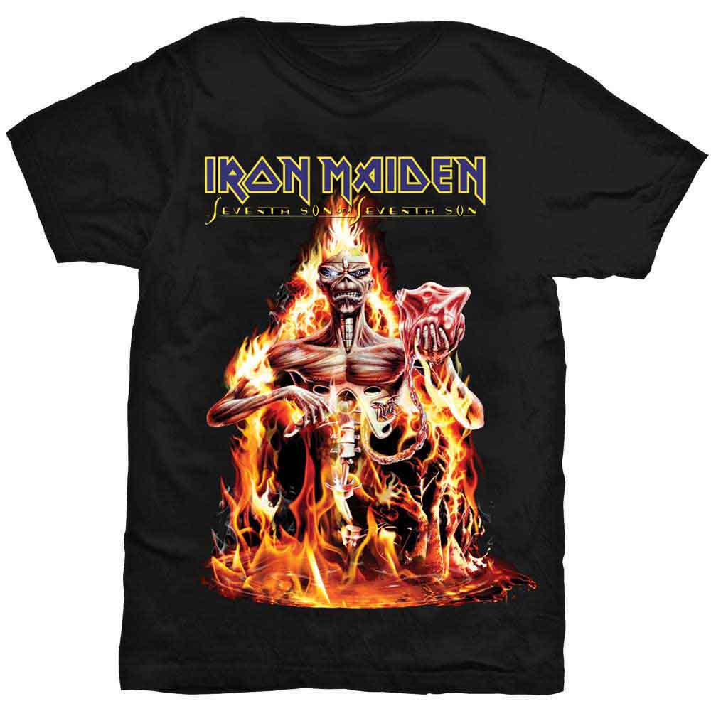 Iron Maiden Unisex T-Shirt: Seventh Son (Black)