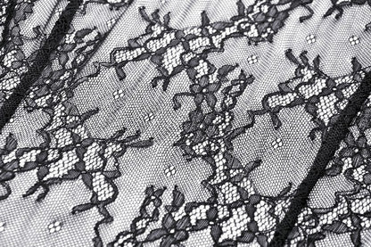 Gothic black sexy lace hollow out blouse (✦ Dark In Love)