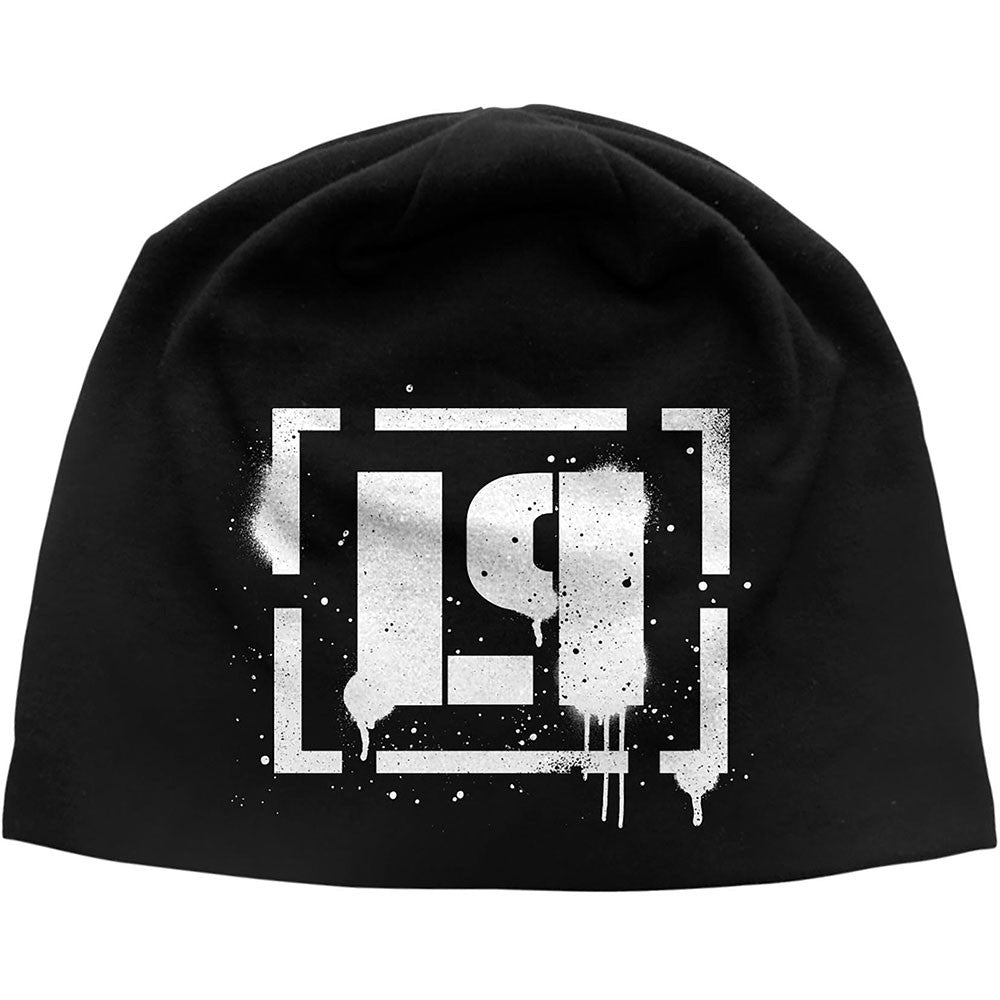 Linkin Park Unisex Beanie Hat: Spray Logo JD Print (Black)
