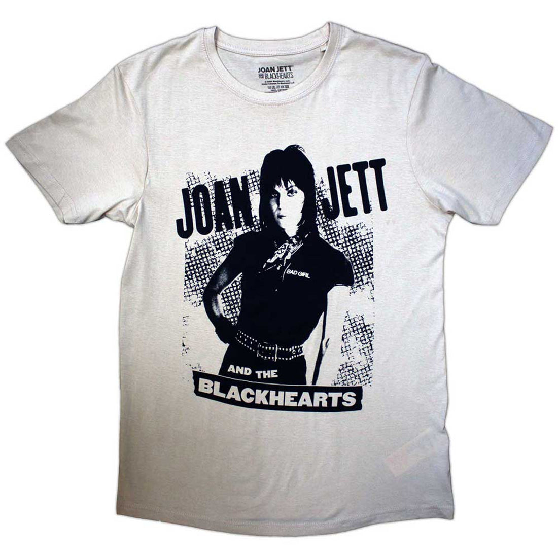 Joan Jett &amp; The Blackhearts Unisex T-Shirt: Crosshatch (Sand)