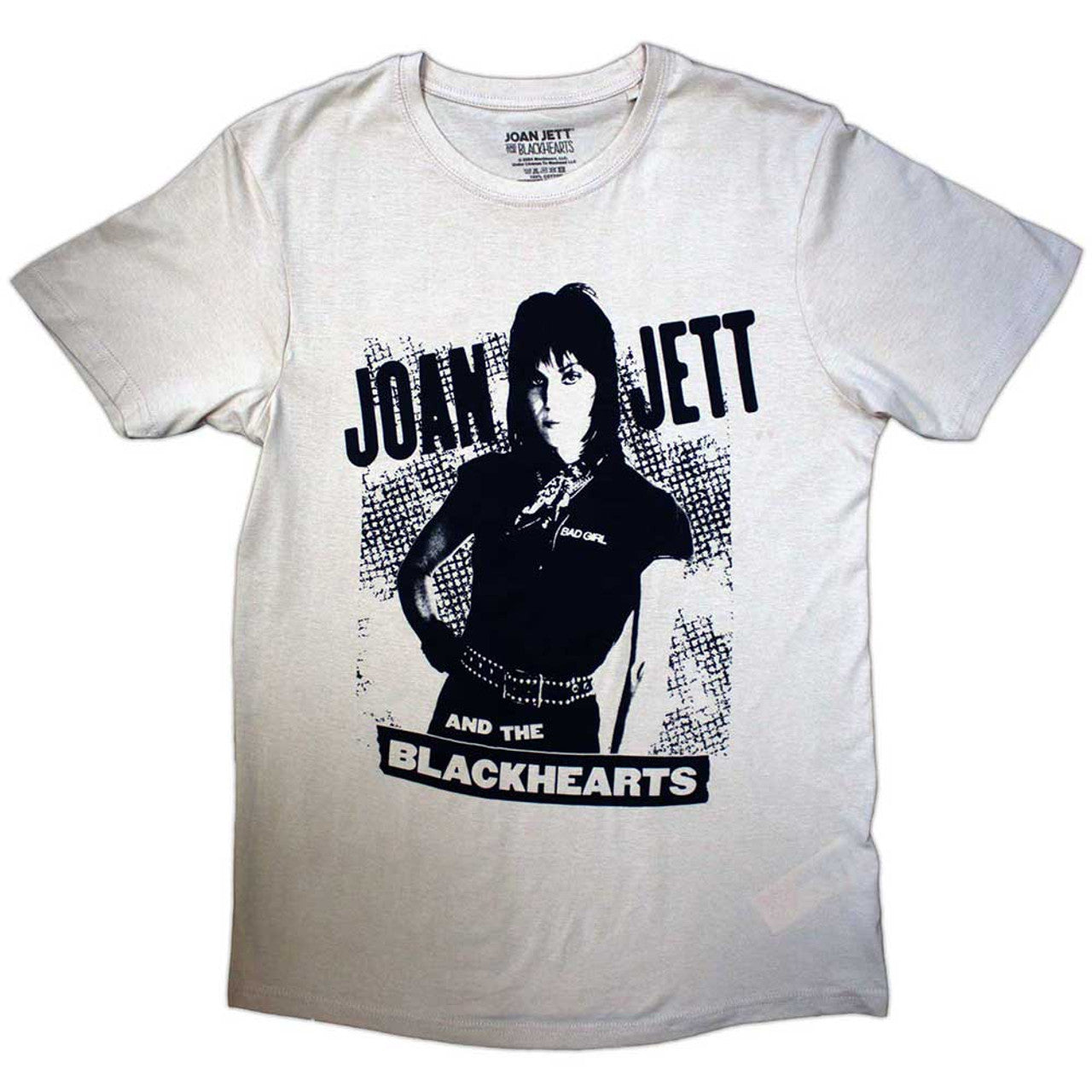 Joan Jett &amp; The Blackhearts Unisex T-Shirt: Crosshatch (Sand)