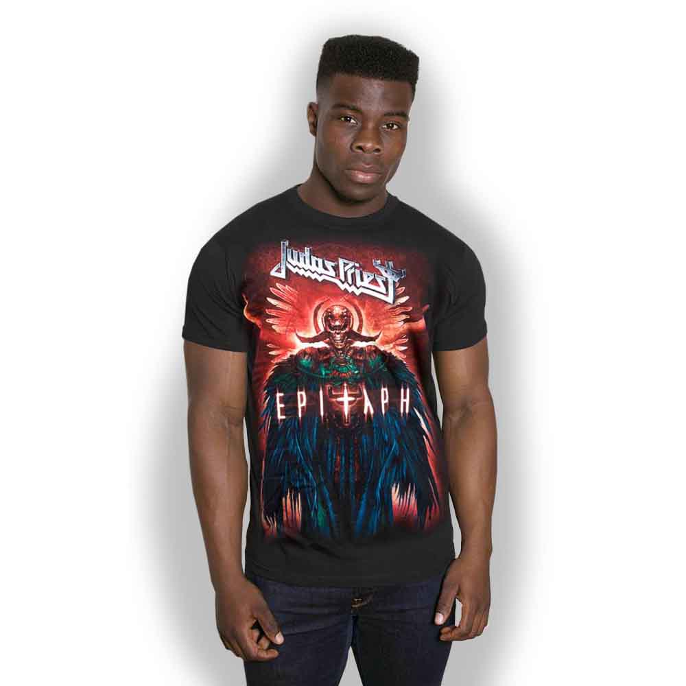 Judas Priest Unisex T-Shirt: Epitaph Jumbo (Black) 