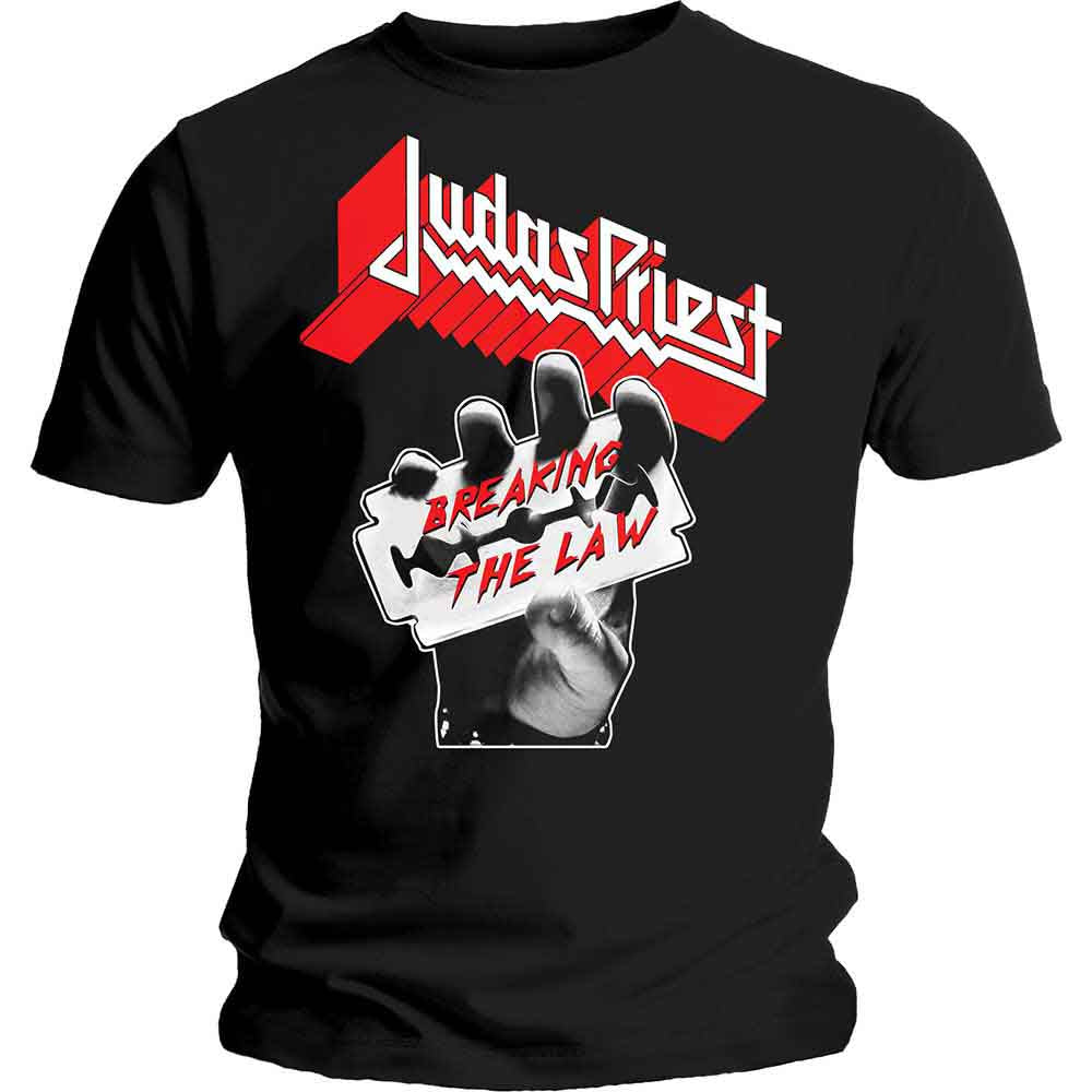 Judas Priest Unisex T-Shirt: Breaking The Law (Black) 