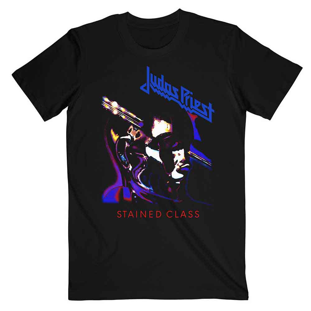 Judas Priest Unisex T-Shirt: Stained Class Purple Mixer (Black) 