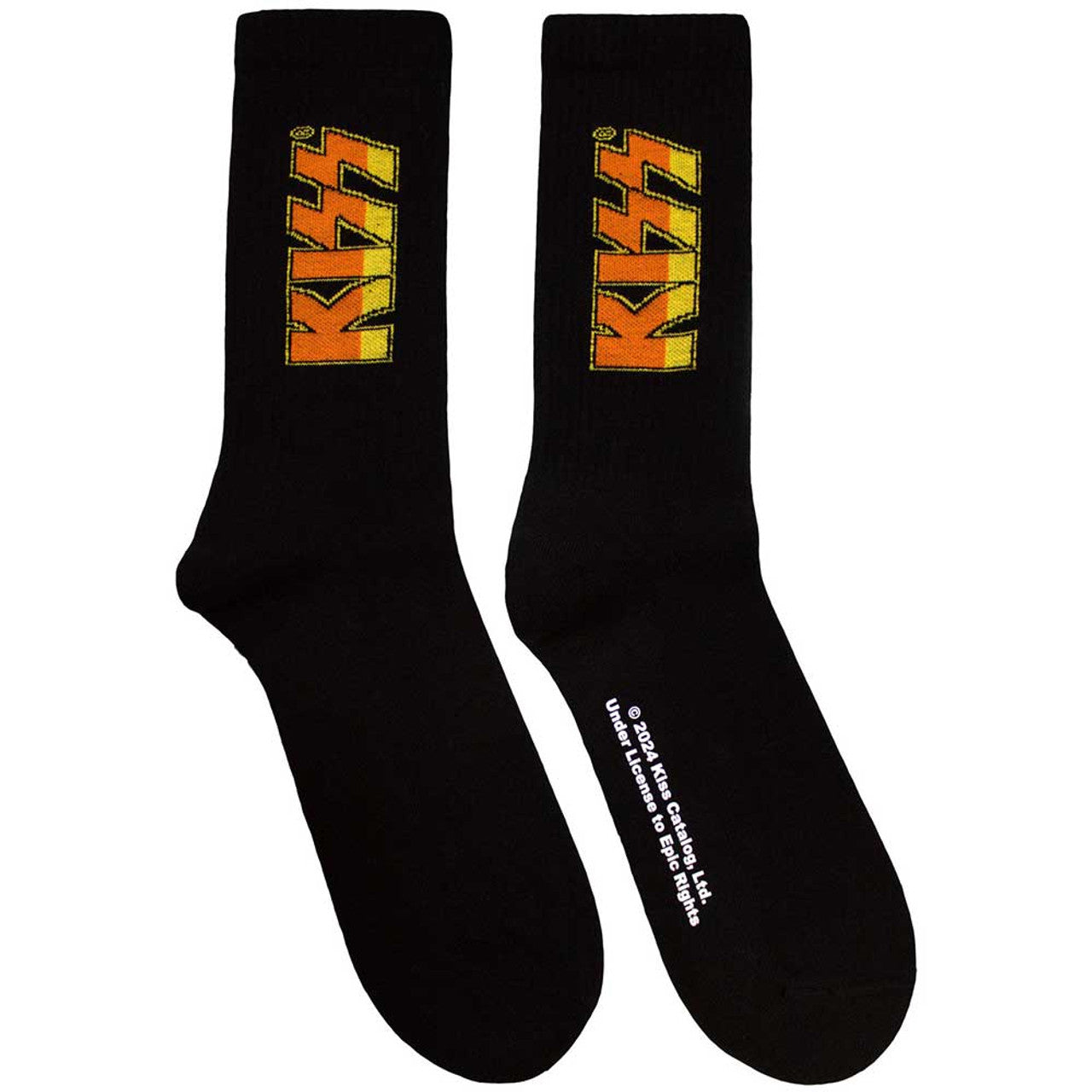 KISS Unisex Terry Socks: Classic Logo (Black) (UK Size 7 - 11)
