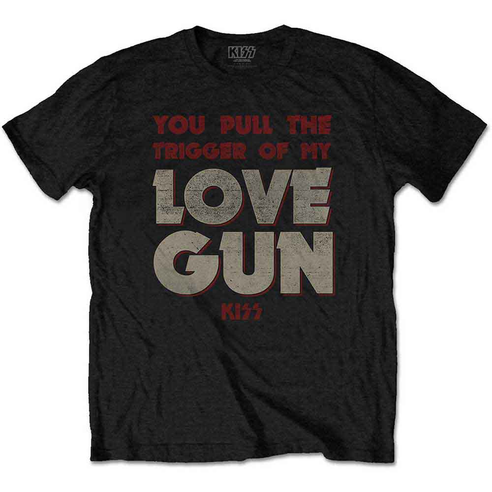 KISS Unisex T-Shirt: Pull The Trigger (Black)