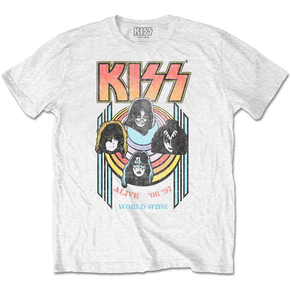 KISS Unisex T-Shirt: World Wide (White)