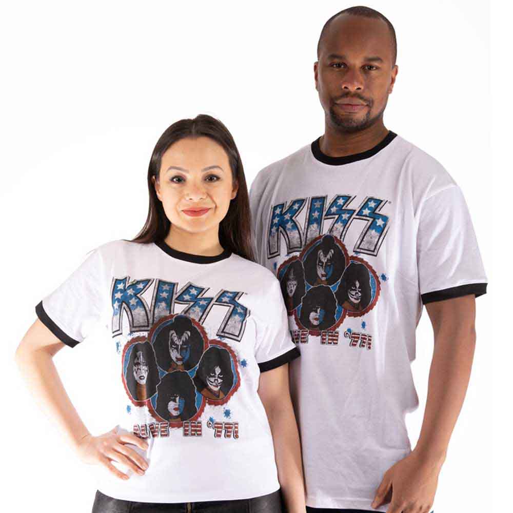KISS Unisex Ringer T-Shirt: Alive in &