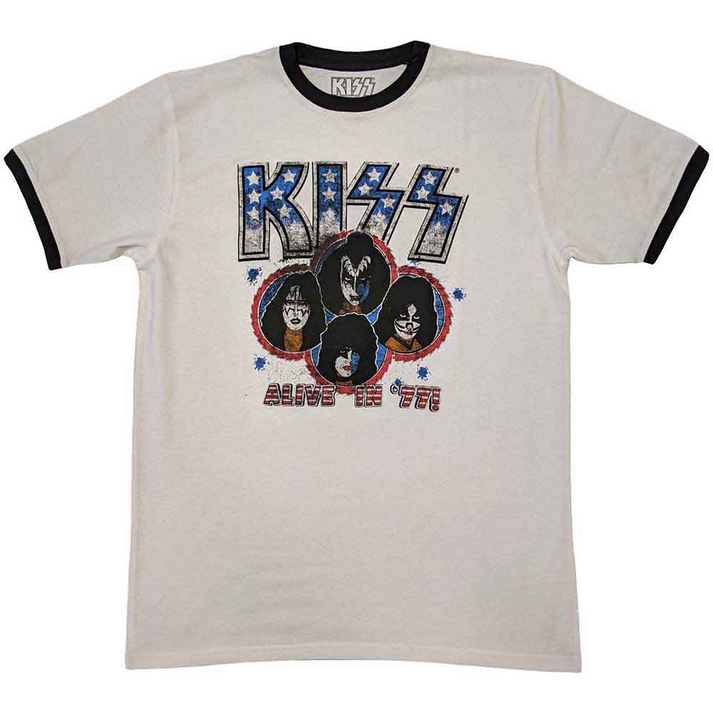 KISS Unisex Ringer T-Shirt: Alive in &