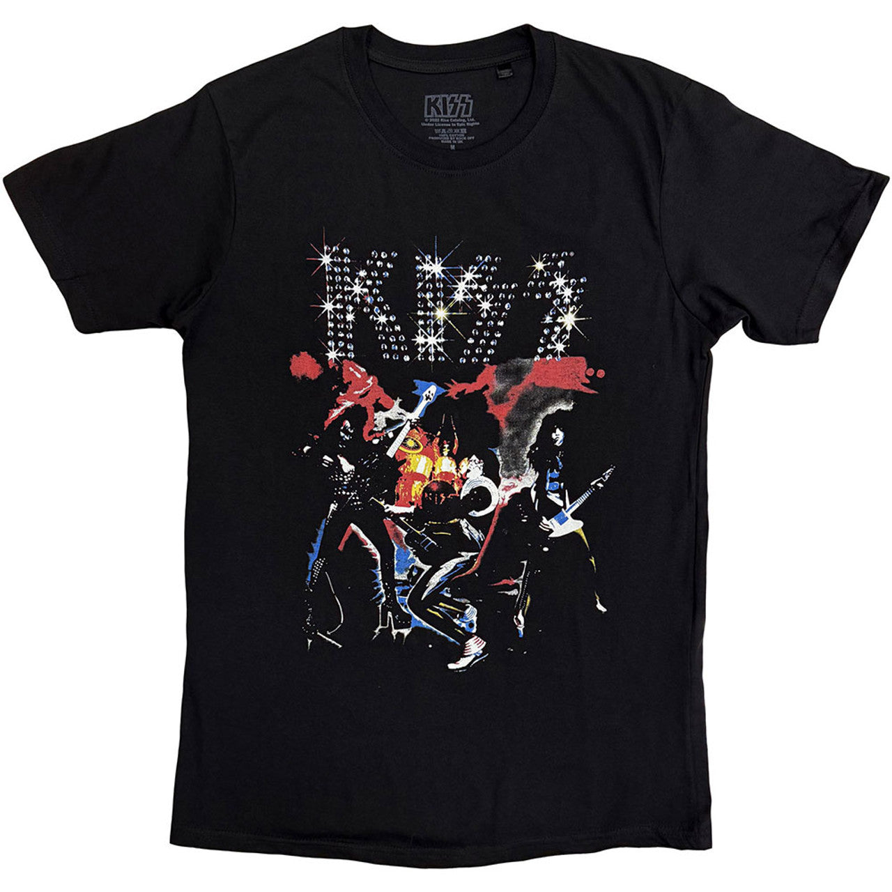 KISS Unisex T-Shirt: Band Sparkle (Black)