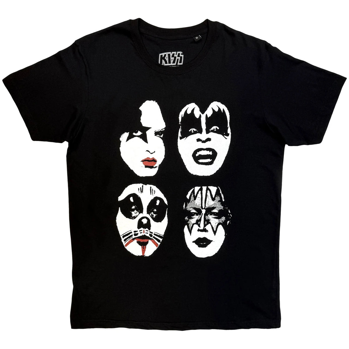 KISS Unisex T-Shirt: Stacked Faces (Black)