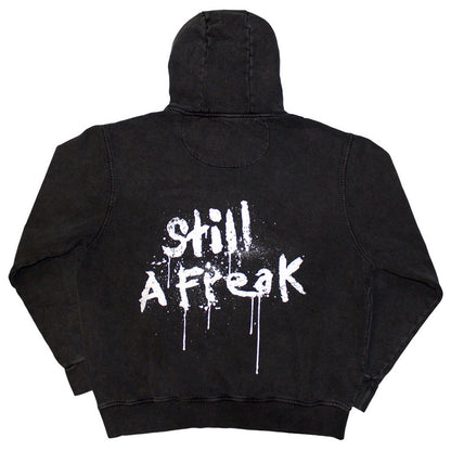 Korn Unisex Stone Wash Pullover Hoodie: Still A Freak (Charcoal Grey) (Back Print &amp; Wash Collection)