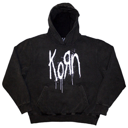 Korn Unisex Stone Wash Pullover Hoodie: Still A Freak (Charcoal Grey) (Back Print &amp; Wash Collection)
