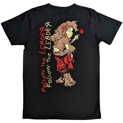 Korn Unisex T-Shirt: Follow The Leader (Black) (Back Print)