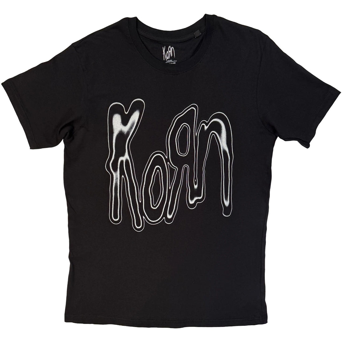 Korn Unisex T-Shirt: Metallic Logo (Black)