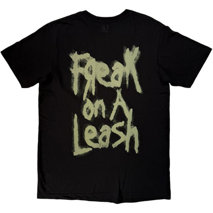 Korn Unisex T-Shirt: Freak On A Leash (Black) (Back Print)