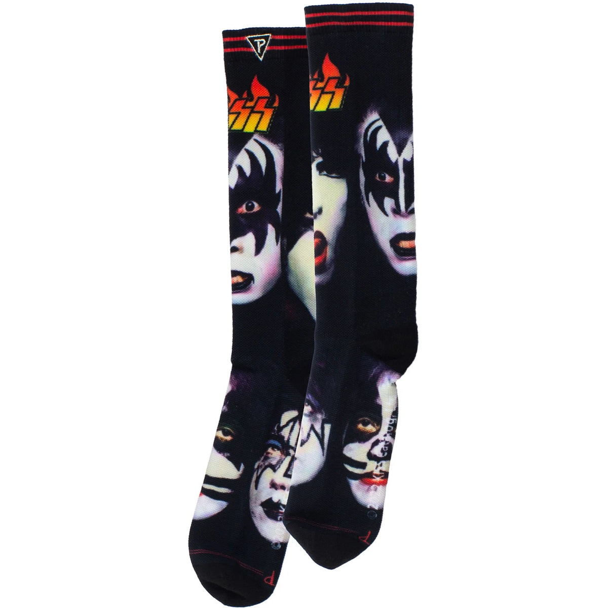 KISS Unisex Crew Socks: Faces Sublimation (Black) (UK Size 6.5 - 11)