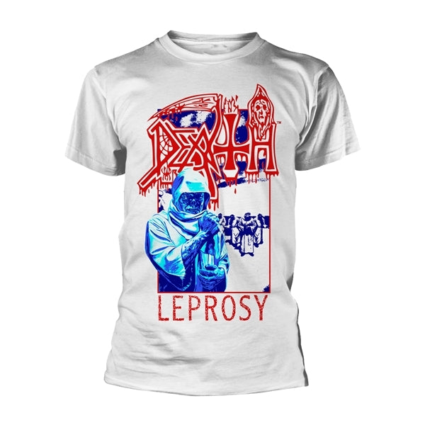 Death Unisex T-Shirt: Leprosy Posterized (White)