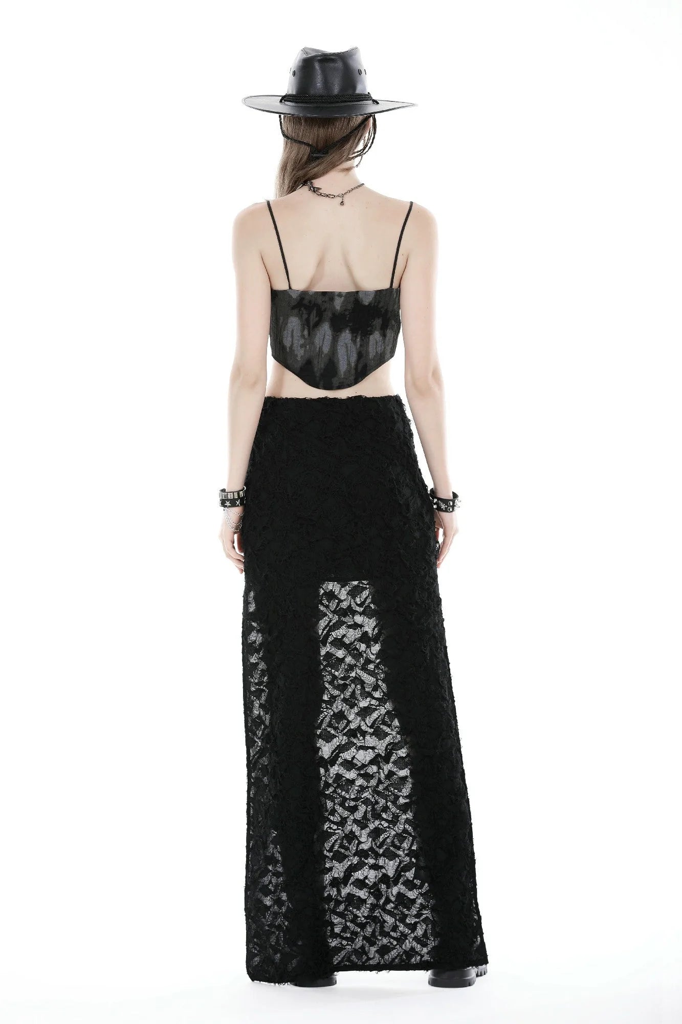 Punk devil hands high low skirt (✦ Dark In Love)