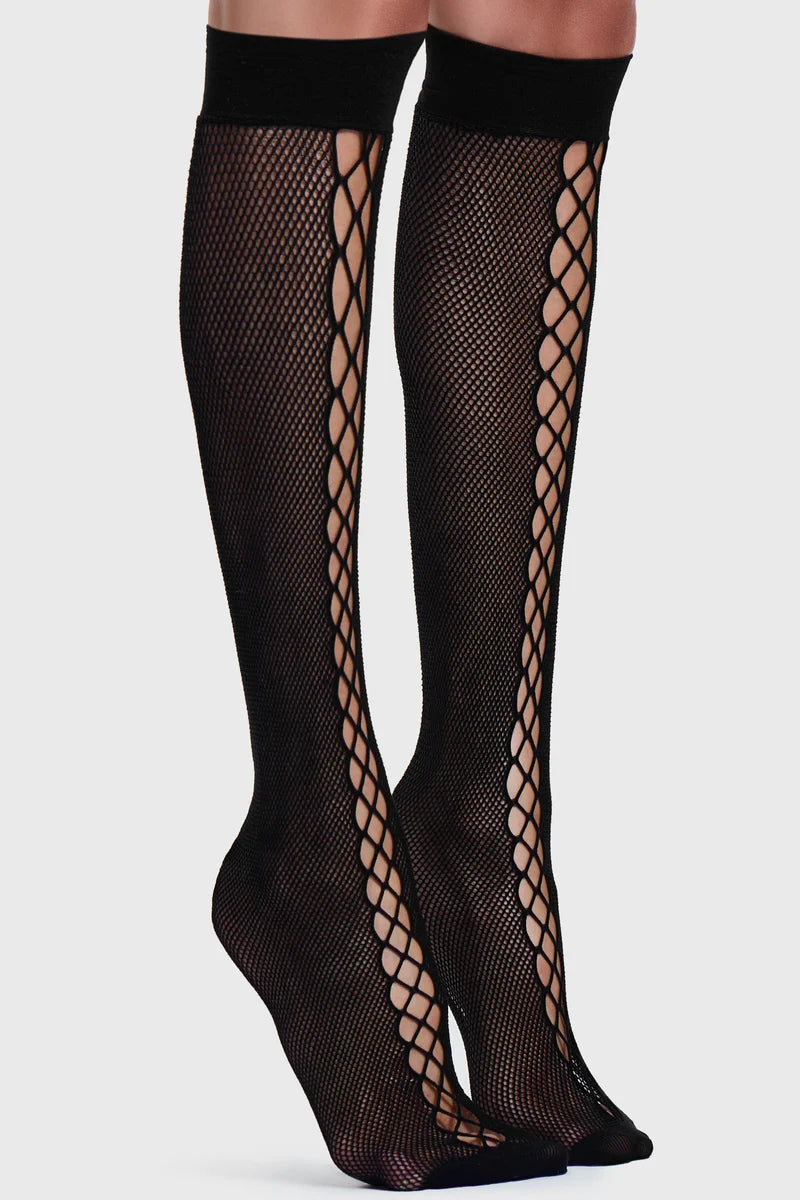 Lace Up Stockings (✦ Killstar)