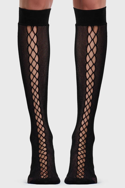 Lace Up Stockings (✦ Killstar)
