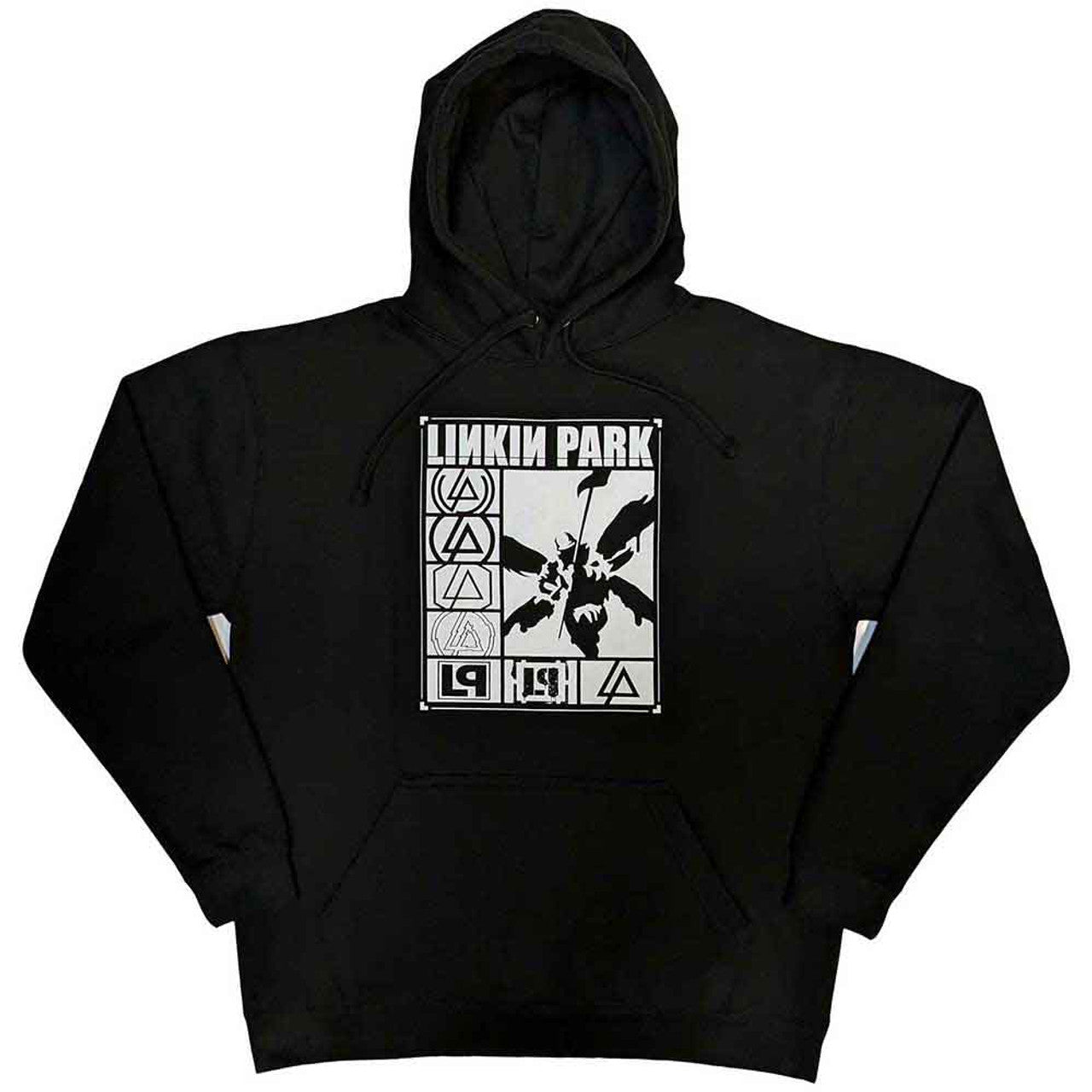 Linkin Park Unisex Pullover Hoodie: Logos Rectangle (Black) 