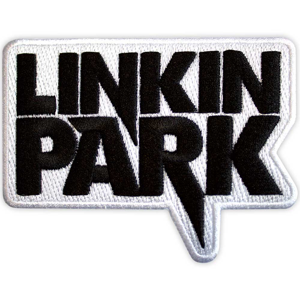 Linkin Park Standard Patch: Black Logo (White) 