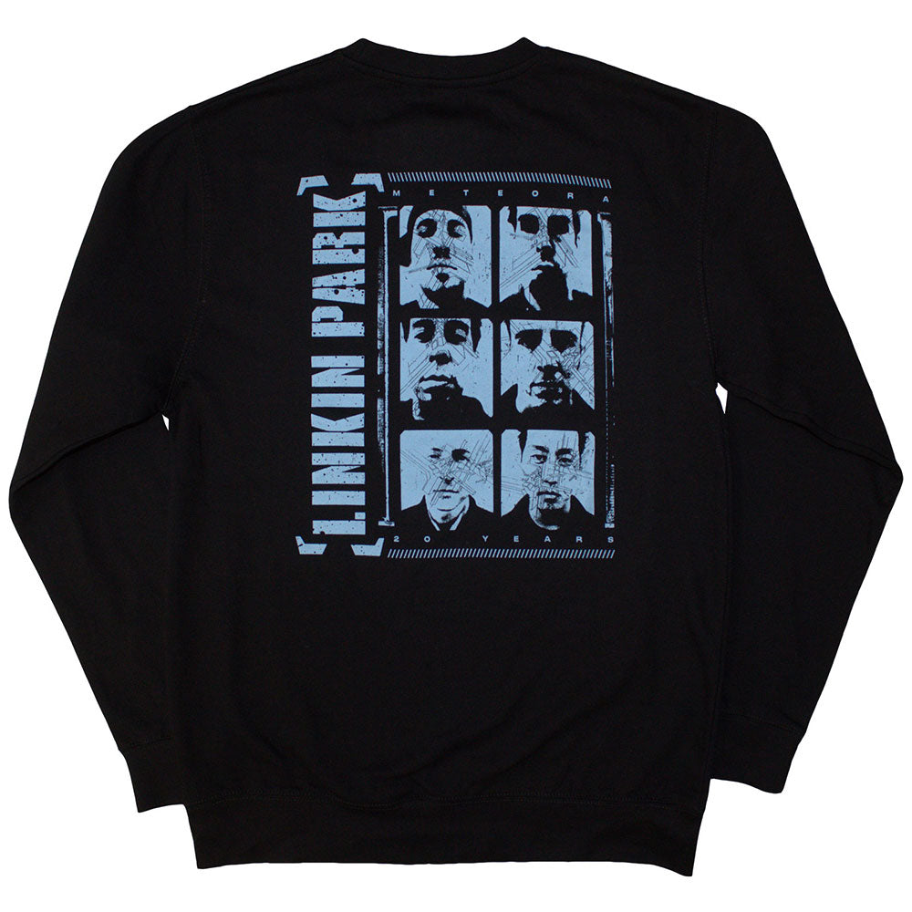 Linkin Park Unisex Sweatshirt: Meteora Portraits (Black) (Back Print) 