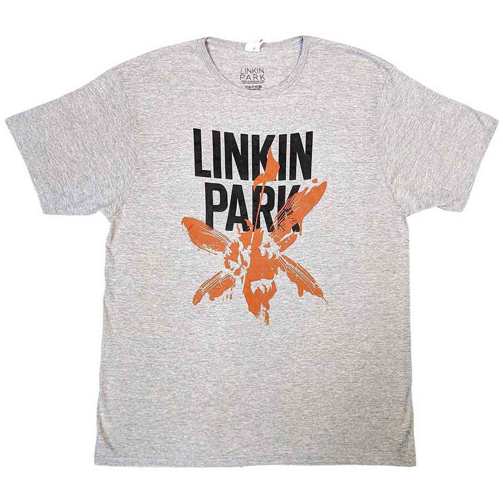 Linkin Park Unisex T-Shirt: Soldier Icons (Grey) (Back Print) 