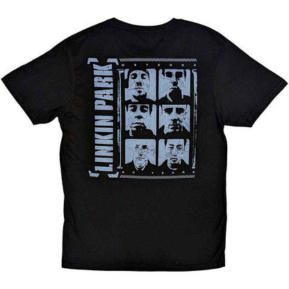 Linkin Park Unisex T-Shirt: Meteora Portraits (Black) (Back Print)