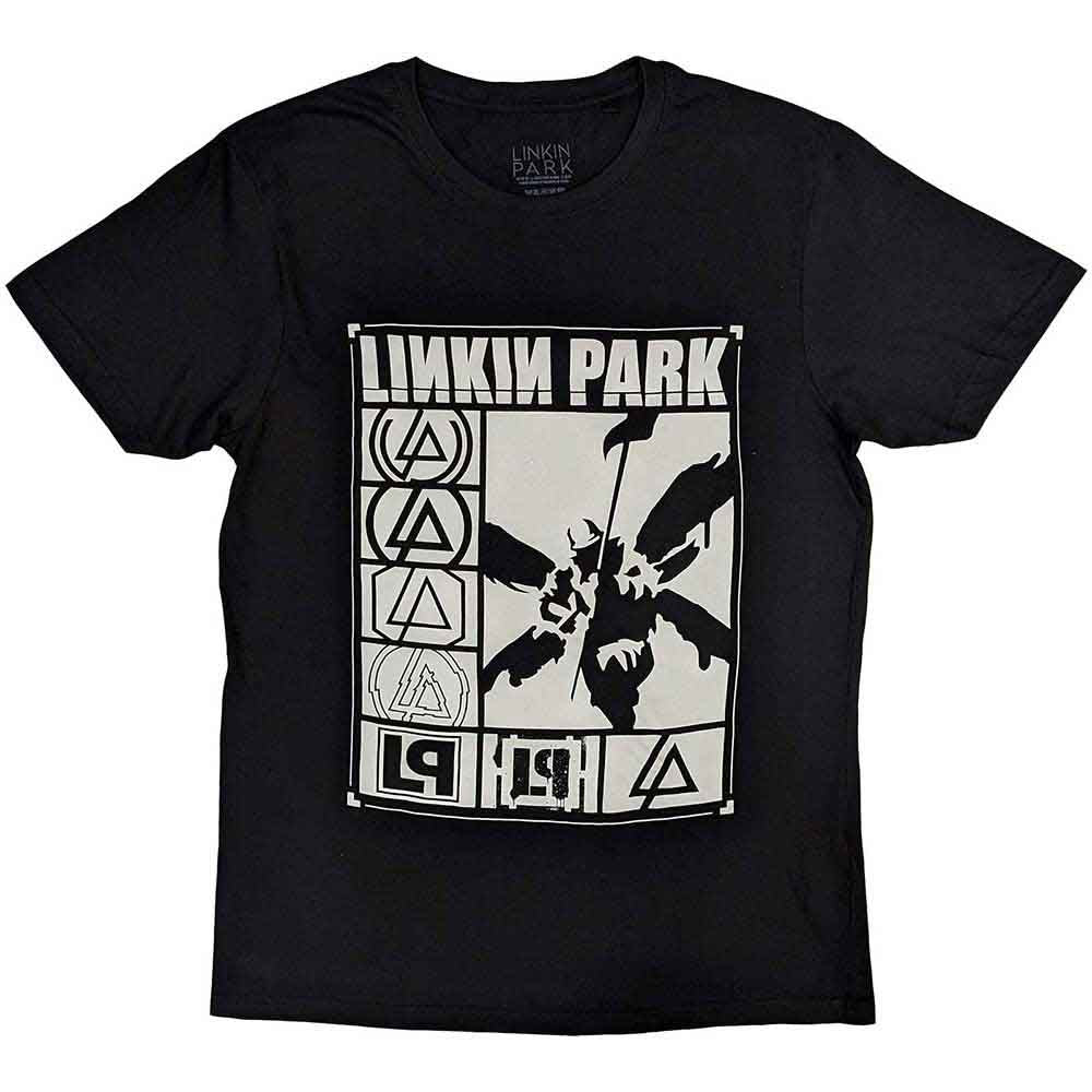 Linkin Park Unisex T-Shirt: Logos Rectangle (Black) 