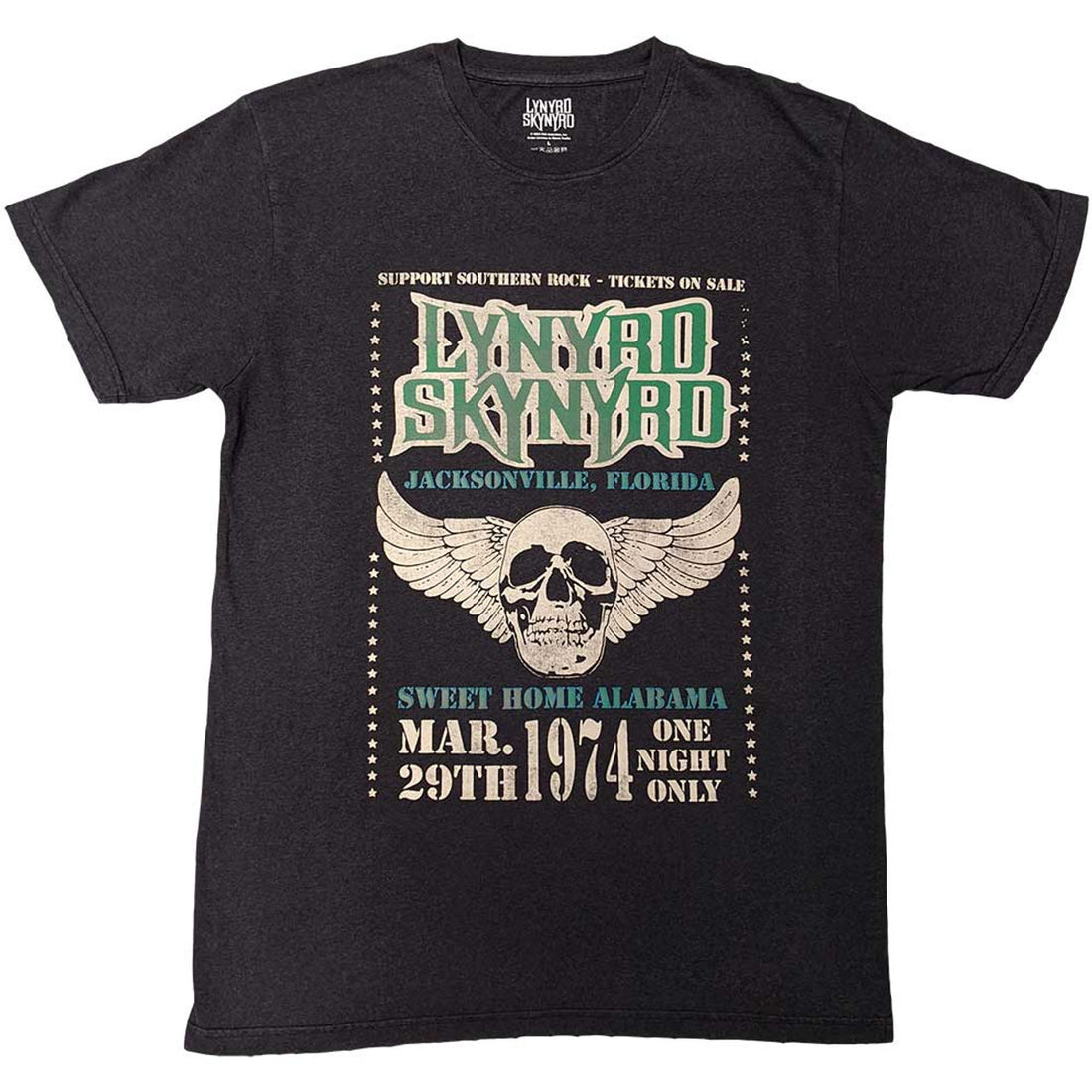 Lynyrd Skynyrd Unisex T-Shirt: Winged Skull (Black)