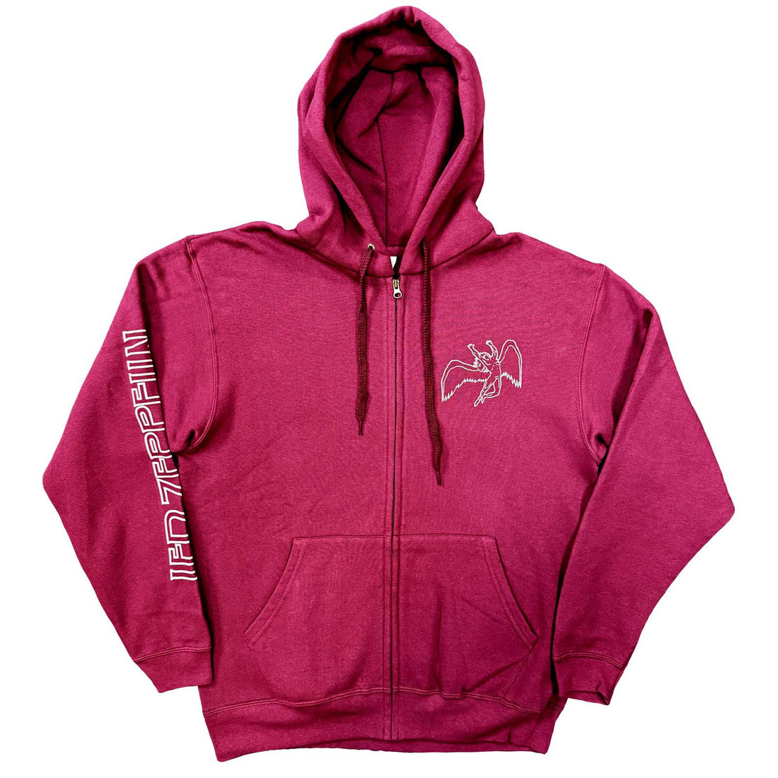 Hoodie: Symbols (Maroon Red) (Back Print)