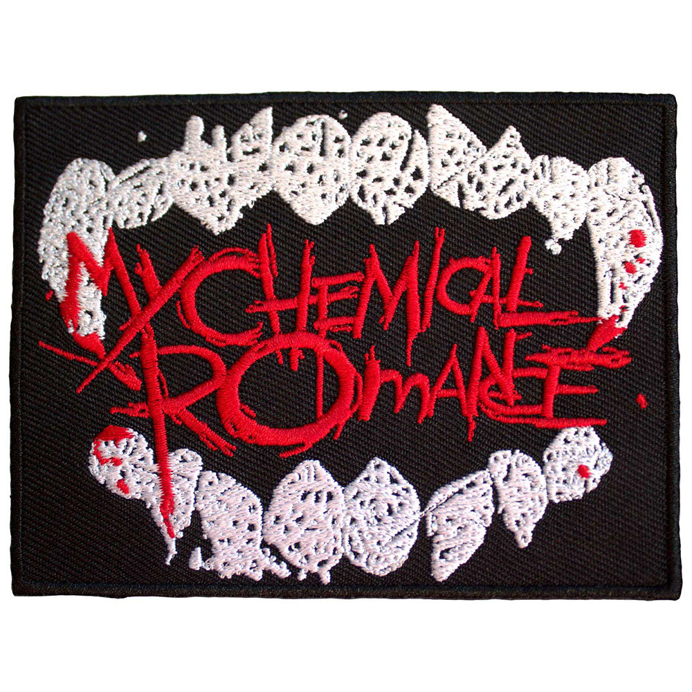 My Chemical Romance Standard Patch: The Black Parade Logo Fangs 