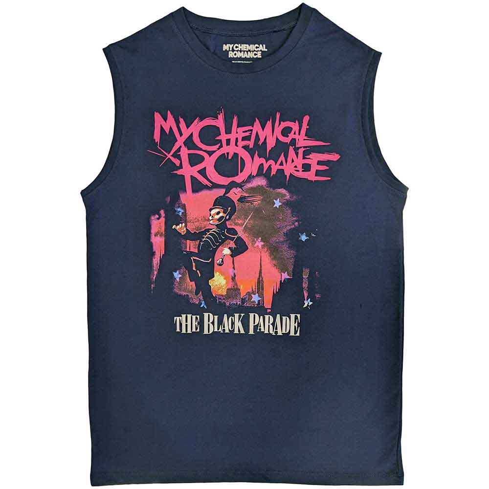 My Chemical Romance Unisex Tank T-Shirt: March (Navy Blue) 