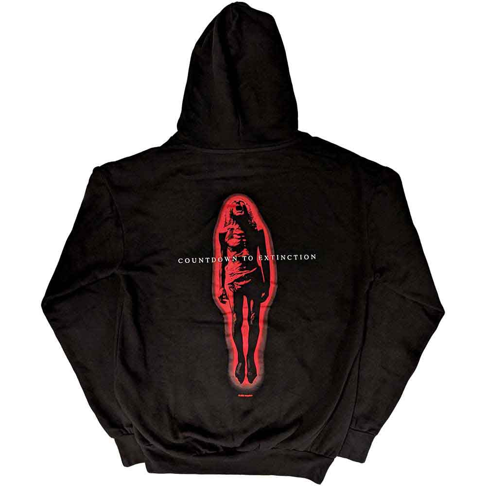Megadeth Unisex Pullover Hoodie: Countdown To Extinction (Black) (Back Print)