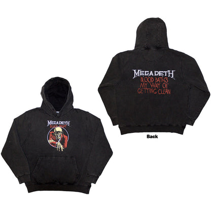 Megadeth Unisex Stone Wash Pullover Hoodie: Black Friday (Charcoal Grey) (Back Print &amp; Wash Collection)