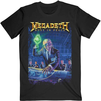 Megadeth Unisex T-Shirt: Rust In Peace 30th Anniversary (Black) (Back Print)