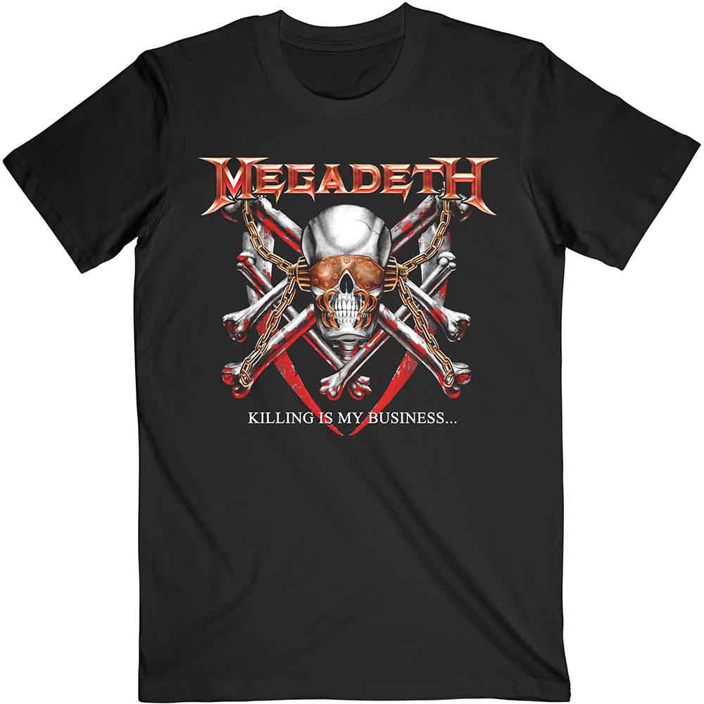 Megadeth Unisex T-Shirt: Killing Biz (Black) (Back Print) 