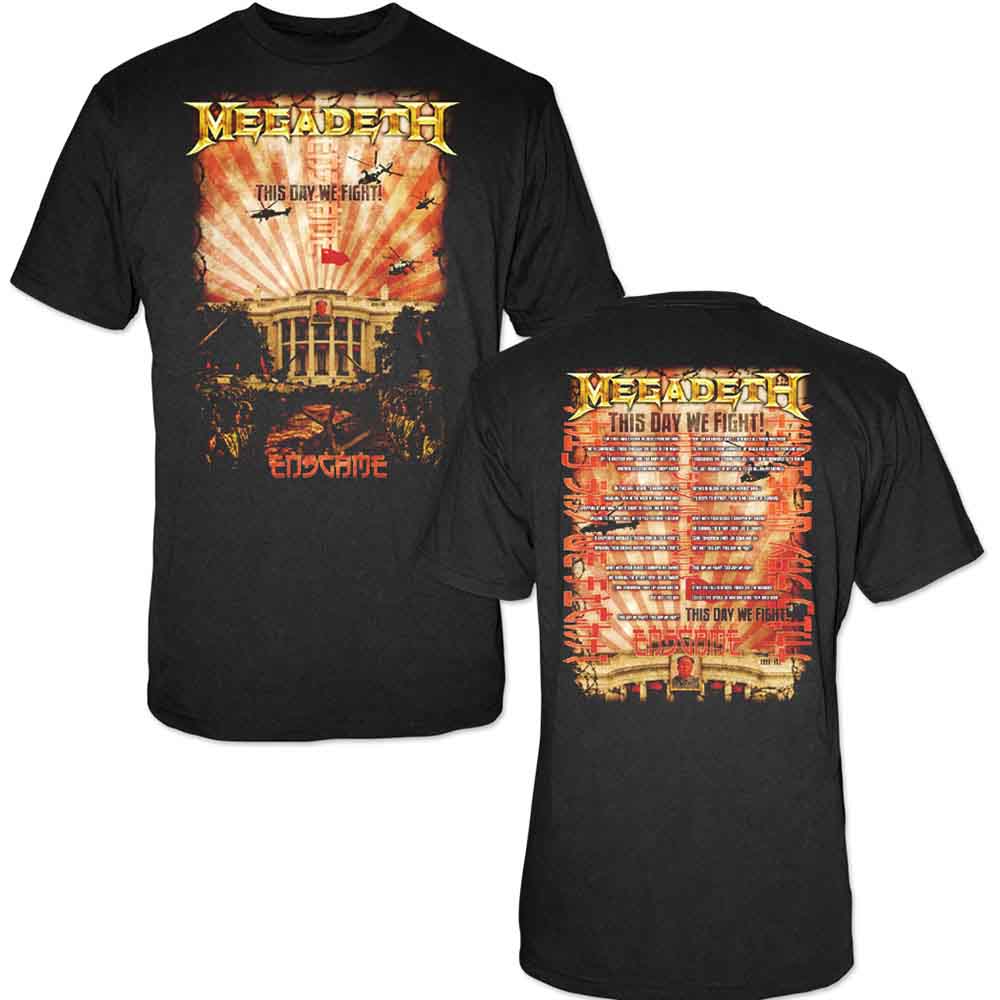 Megadeth Unisex T-Shirt: China Whitehouse (Black) (Back Print)