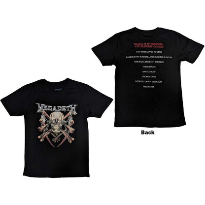 Megadeth Unisex T-Shirt: Killing Biz (Black) (Back Print)