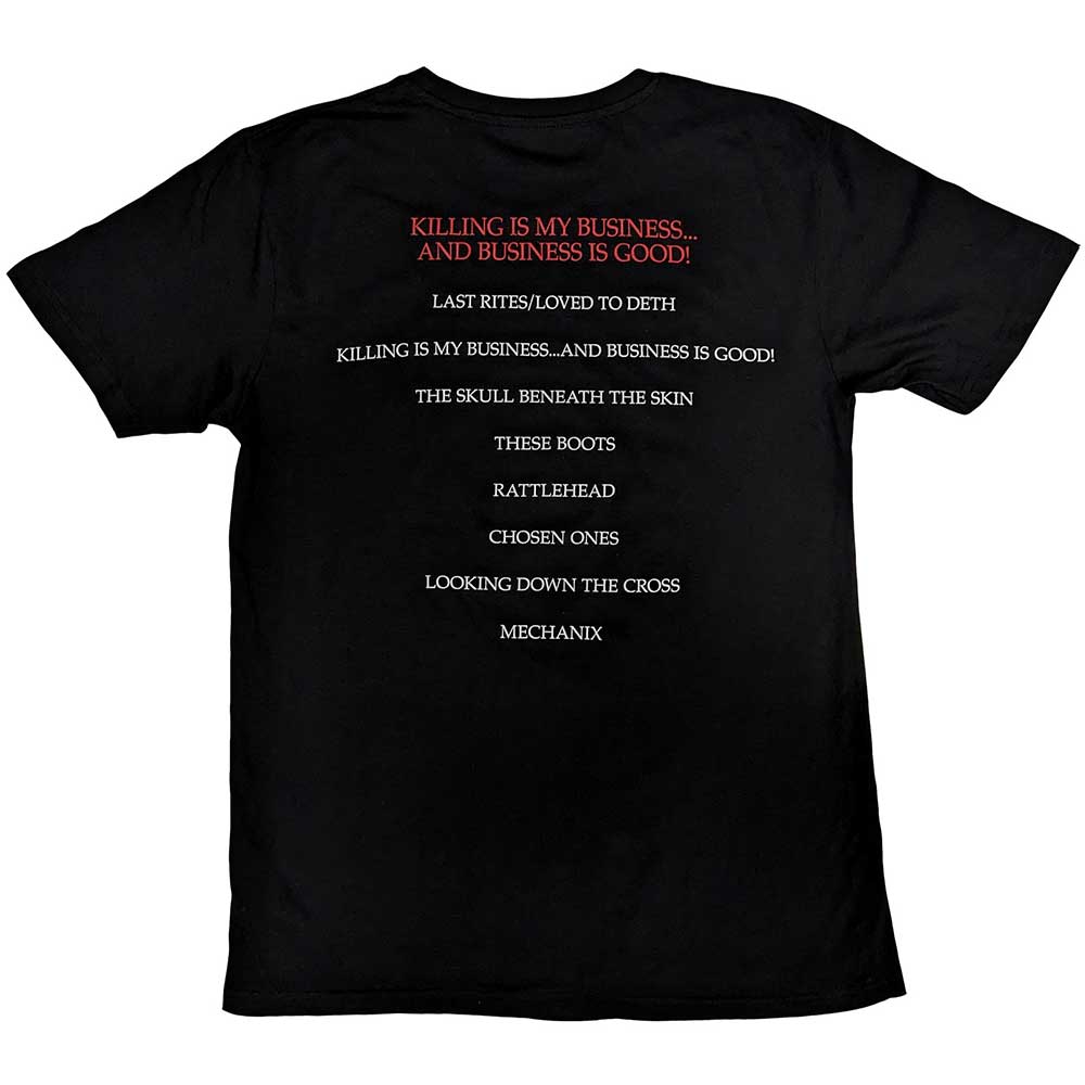 Megadeth Unisex T-Shirt: Killing Biz (Black) (Back Print)